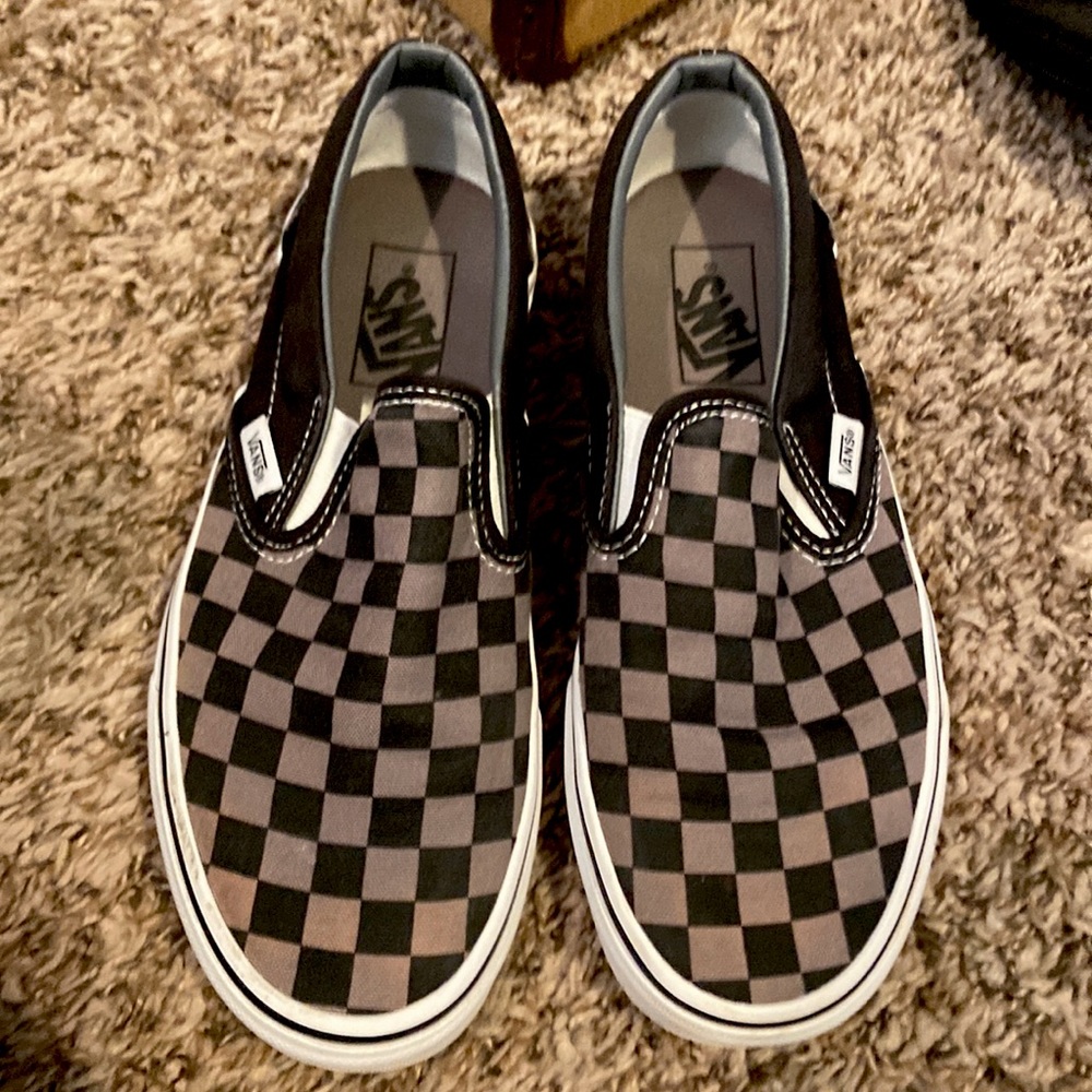 Checkered slip on Vans